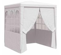 vidaXL Tente de réception professionnelle avec parois latérales 2,5x2,5 m Blanc 90 g/m