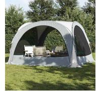 vidaXL Tente de Réception, Belvédère avec Parois, Tonnelle de Barbecue, Pavillon de Jardin Terrasse Patio, Blanc 360x360x215 cm 185T Taffetas