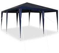 vidaXL Tente de réception bleue 400 x 400 x 266 cm en polyéthylène et acier