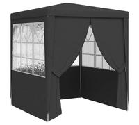 vidaXL Tente de réception professionnelle avec parois latérales 2×2m Anthracite 90 g/m