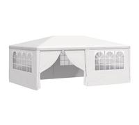 vidaXL Tente de réception et parois latérales 4x6 m Blanc 90 g/m²
