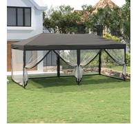 vidaXL Tente de réception pliante avec parois latérales anthracite 3x6 m