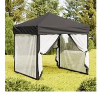 vidaXL Tente de réception pliable avec parois latérales – Anthracite 2x2 m
