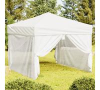 vidaXL Tente de réception pliable avec parois latérales blanc 3x3 m