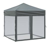 vidaXL Tente de réception pliable avec parois latérales Anthracite 2x2 m