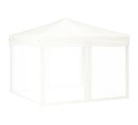 vidaXL Tente de réception pliable avec parois latérales blanc 3x3 m