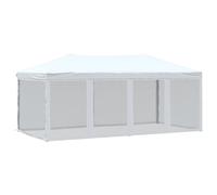 vidaXL Tente de réception pliable avec parois latérales blanc 3x6 m