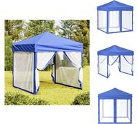 vidaXL Tente de réception pliable avec parois latérales Bleu 2x2 m - Pavillons & Tentes de réception