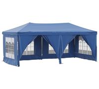 vidaXL Tente de réception pliable avec parois latérales bleu 3x6 m