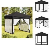 vidaXL Tente de réception pliable avec parois latérales Noir 2x2 m - Pavillons & Tentes de réception