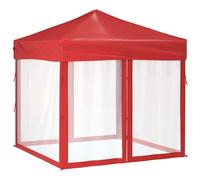 vidaXL Tente de réception pliable avec parois latérales rouge 2x2 m