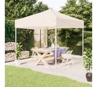 vidaXL Tente de réception pliante Crème 3x3 m