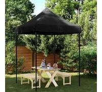 vidaXL Tente de réception pliable escamotable noir 200x200x306 cm, tente, tente à auvent, auvent de gazebo, tente gazebo, 4004990 Noir