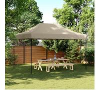 vidaXL Tente de réception pliable Pop-Up Taupe 410x279x315 cm