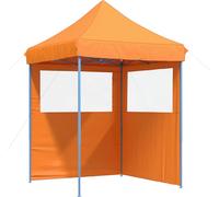 vidaXL Tente de réception pliable Pop-Up avec 2 parties latérales Orange