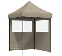 Tente de réception pliable escamotable avec 2 parois latérales