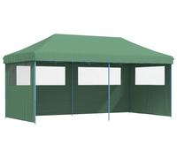 vidaXL Tente de réception pliable Pop-Up avec 3 panneaux latéraux vert