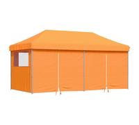 vidaXL Tente de réception pliable Pop-Up avec 4 panneaux latéraux Orange