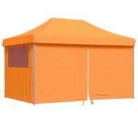 vidaXL Tente de réception pliable Pop-Up avec 4 panneaux latéraux Orange
