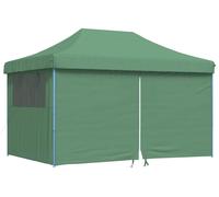 vidaXL Tente de réception pliable Pop-Up avec 4 panneaux latéraux vert