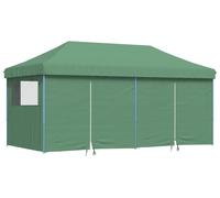 vidaXL Tente de réception pliable Pop-Up avec 4 panneaux latéraux vert