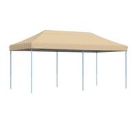 vidaXL Tente de réception Pliable escamotable Beige 580x292x315 cm, Tente, Tente à auvent, auvent de Gazebo, Tente Gazebo, Tente de Jardin