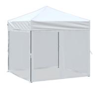 vidaXL Tente de réception pliante avec parois blanches 2x2 m