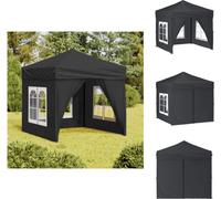 vidaXL Tente de réception pliante avec parois latérales Anthracite 2x2 m - Pavillons & Tentes de réception