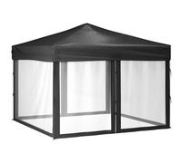 vidaXL Tente de réception pliante avec parois latérales anthracite 3x3 m