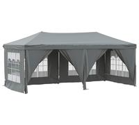 vidaXL Tente de réception pliante avec parois latérales anthracite 3x6 m