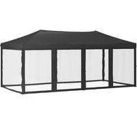vidaXL Tente de réception pliante avec parois latérales anthracite 3x6 m