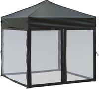 vidaXL Tente de réception pliante avec parois latérales noire 2x2 m