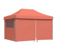 vidaXL Tente de réception pliante Pop-Up avec 4 panneaux latéraux rouge terracotta