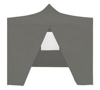 vidaXL Tente de réception pliante Pop-Up avec 4 parois latérales 3 x 3 m Anthracite