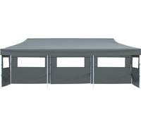 vidaXL Tente de réception pliante Pop-Up avec 5 parois latérales 3x9 m Anthracite