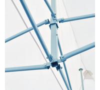 vidaXL Tente de réception Pop-Up avec parois latérales Pliable 3 x 6 m Acier blanc