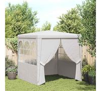 vidaXL Tente de réception professionnelle avec parois latérales 2×2m Blanc 90 g/m