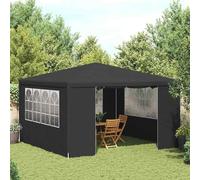 vidaXL Tente de réception professionnelle avec parois latérales 4×4 m Anthracite 90 g/m