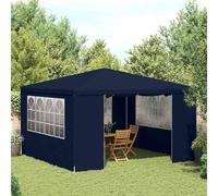 vidaXL Tente de réception professionnelle avec parois latérales 4×4 m Bleu 90 g/m
