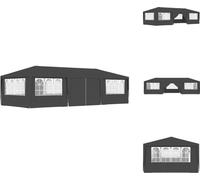 vidaXL Tente de réception professionnelle avec parois latérales 4×9 m Anthracite 90 g/m² - Pavillons & Tentes de réception