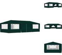 vidaXL Tente de réception professionnelle avec parois latérales 4×9 m Vert 90 g/m² - Pavillons & Tentes de réception
