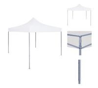 vidaXL Tente de réception professionnelle pliable 2×2 m acier blanc - Pavillons & Tentes de réception