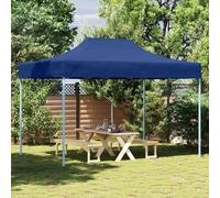 vidaXL Tente de réception professionnelle pliable 3 x 4 m acier bleu