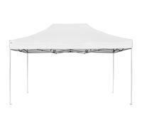 vidaXL Tente de réception professionnelle pliable aluminium 4,5x3 m blanche