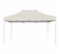 vidaXL Tente de réception professionnelle pliable aluminium 4,5x3 m crème