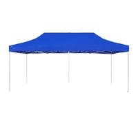 vidaXL Tente de réception professionnelle pliable aluminium 6x3 m bleue