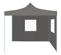 vidaXL Tente de réception professionnelle Pliable avec 2 parois latérales 2×2m Acier Anthracite