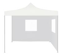 vidaXL Tente de réception pliable avec 2 parois 3x3 m - Blanc