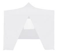 vidaXL Tente de réception professionnelle pliable – 2×2 m, 4 parois latérales, acier blanc