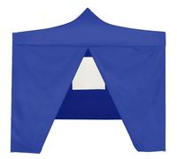 vidaXL Tente de réception professionnelle Pliable avec 4 parois latérales 2×2m Acier bleu